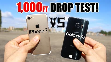 iPhone 7 vs Samsung Galaxy S7 1000 FT Drop Test!! Which one 